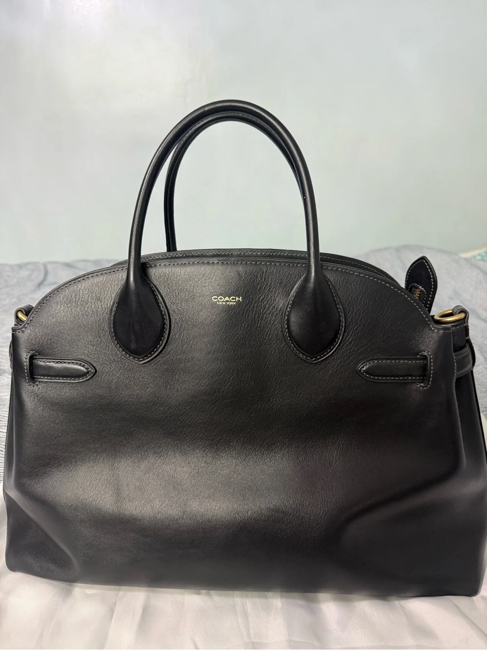 Coach Empire 40  Black Leather Handbag